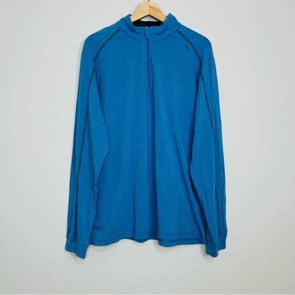 Tasc Carrollton Lightweight Organic Blend 1/4 Zip Jaspe Performance Pullover L - Picture 3 of 9